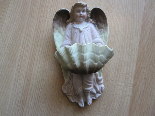 Antiques Porcelain Bisque Holy Water Font