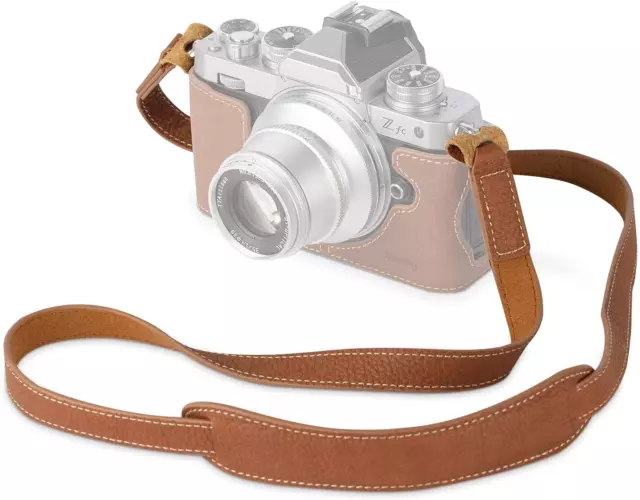 Smallrig Leather Camera Strap, Vintage Brown Genuine Leather Neck Shoulder Camer