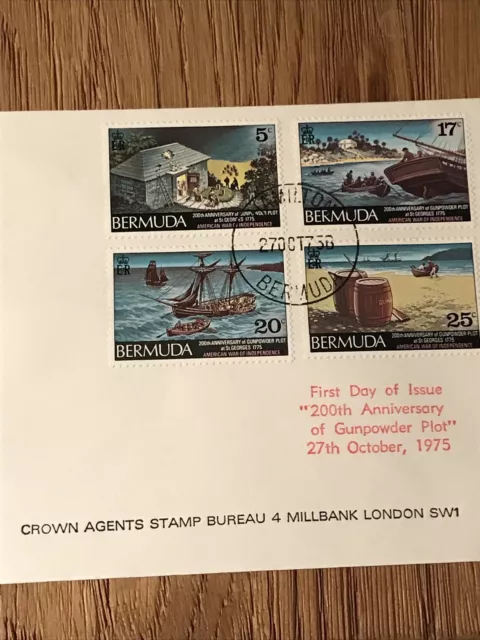 Bermuda FDC First Day Cover 27/10/75 200th  Gunpowder Plot American Independence 3