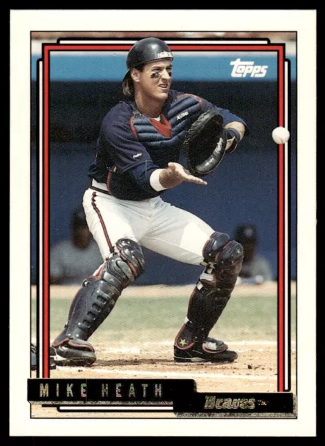 1992 Topps Gold Pre-Production #512 Mike Heath - Atlanta Braves