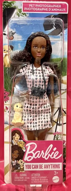 Barbie I Can Be Anything Pet Photographer Doll - African American - Mattel - NEW