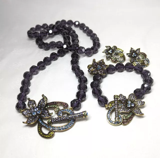 Heidi Daus Perennial Favorite Swarovski Crystal Necklace Ring Bracelet Earrings