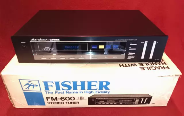 Vintage Fisher FM-600 Stereo Tuner w/Box NICE Please Read