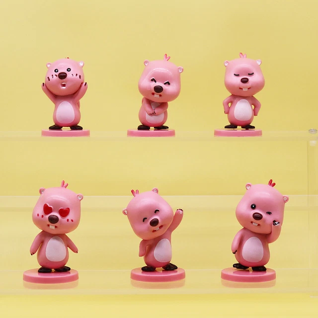 PRETTY PINK LUBI Beaver 2nd Gen Blind Box Pvc Mini Figure Car Desk