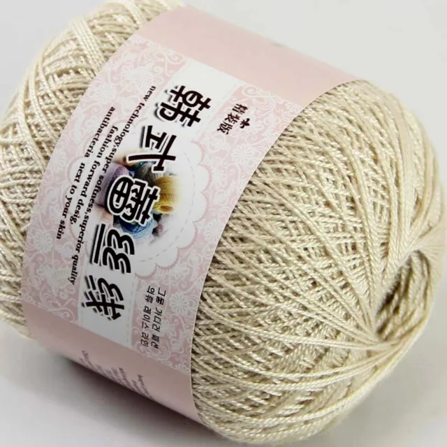 Luxurious 1ballx50g Hand DIY Wear Cotton Lace Crochet Shawl Knitting Yarn 09