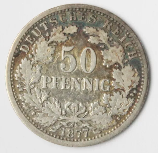 Deutsches Reich Kaiserreich 50 Pfennig 1877 E