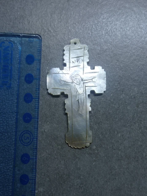 Medaille Kreuz Anhänger Aus Perlmutt Religiöse REF04448J