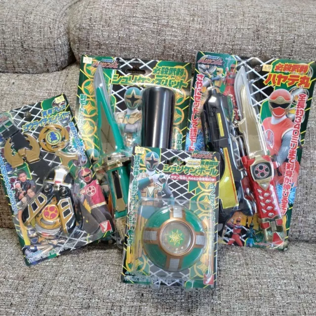 Power Rangers Ninja Storm Hurricaneger Morpher Weapon 4p set Yutaka w/BOX