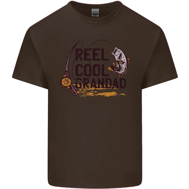 T-shirt da uomo cotone Reel Cool Grandad Funny Fisherman 8