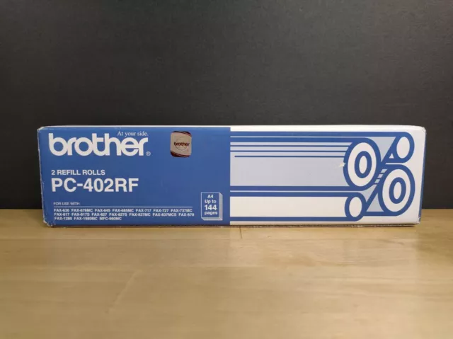 Brother Genuine Fax Refill Rolls 2 Pack New And Sealed Rolls PC-402RF