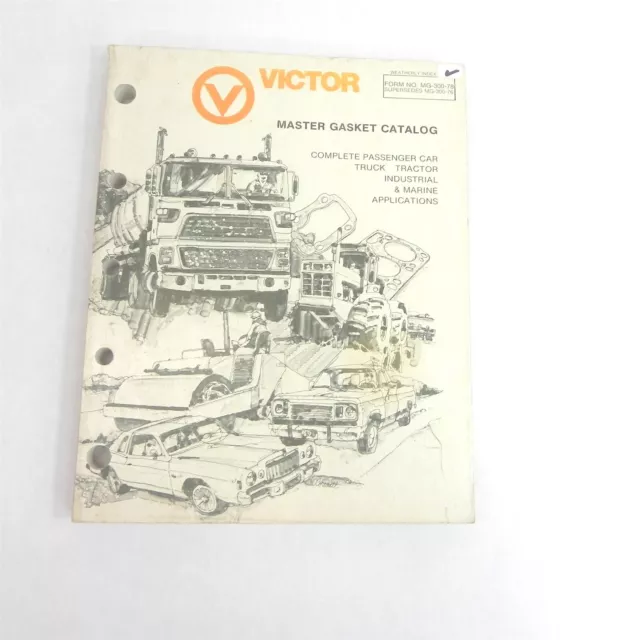 Vtg 1978 Victor Master Gasket Parts Catalog Reference All Makes Models Mg-300-78
