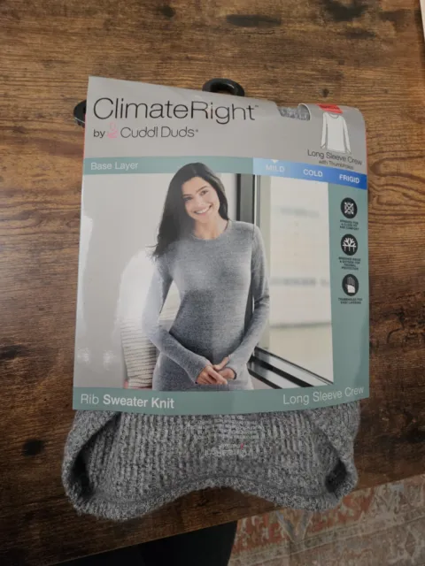 NEW CLIMATERIGHT CUDDL Duds Women's Small Stretch Microfiber Base Layer Set  $25.00 - PicClick