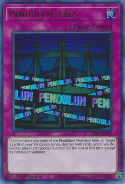 Yugioh! Pendulum Area - GFP2-EN170 - Ultra Rare - 1st Edition Near Mint, English
