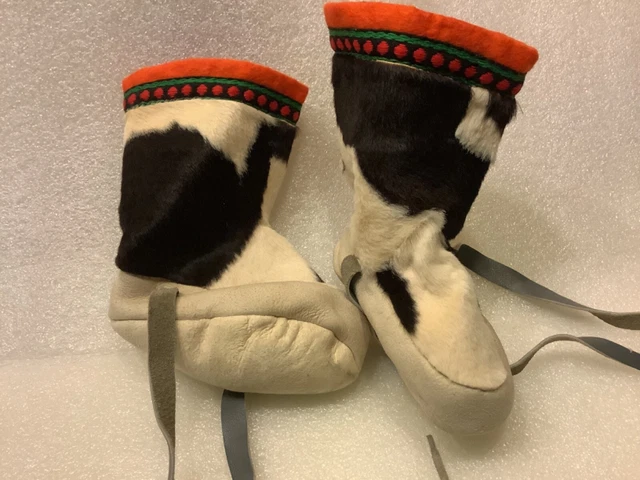 Vintage Native Alaskan Child Mukluks Boots Animal Fur
