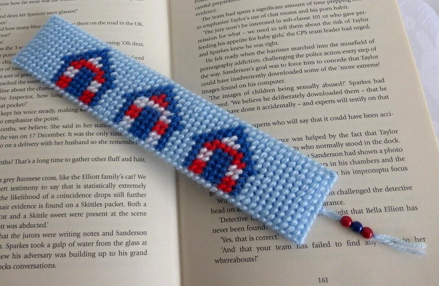 Beach huts Seaside Nautical. Handmade bookmark OriginalBirthday, Book lover gift