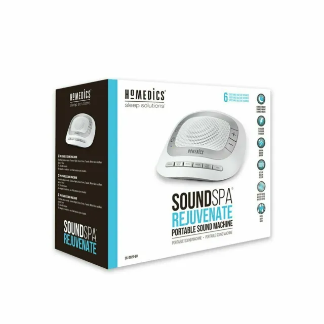 HoMedics SoundSpa Rejuvenate Soothing Sounds Auto-off White Noise Help Sleep Aid 2