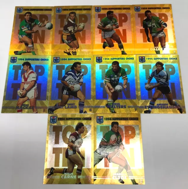 1994 Dynamic Rugby League S2 Card Supporters Choice Gold Chase Card Complete Set 2
