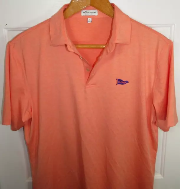 Peter Millar Summer Comfort Polo Clemson University Performance Golf Shirt LG