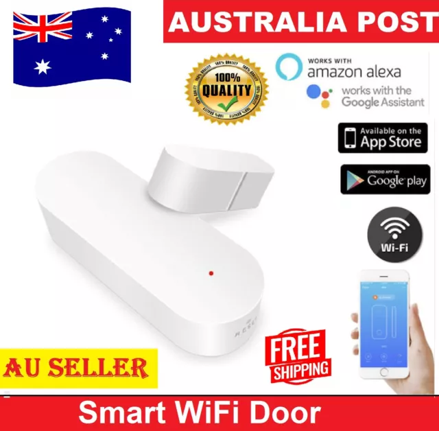 Smart Door Window WiFi Sensor Notification Reminder Work with App Remote Control