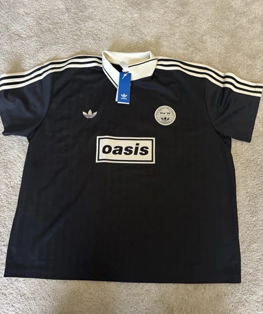 OASIS X ADIDAS Tour Jacquard Jersey. Black. Size Small