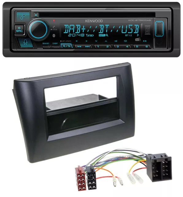 Kenwood Bluetooth DAB CD MP3 USB Autoradio für Fiat Stilo 192 01-08 Ablagefach