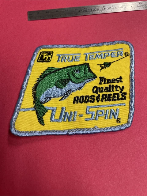 Vintage True Temper Finest Quality Rods & Reels Uni-Spin Fishing Patch