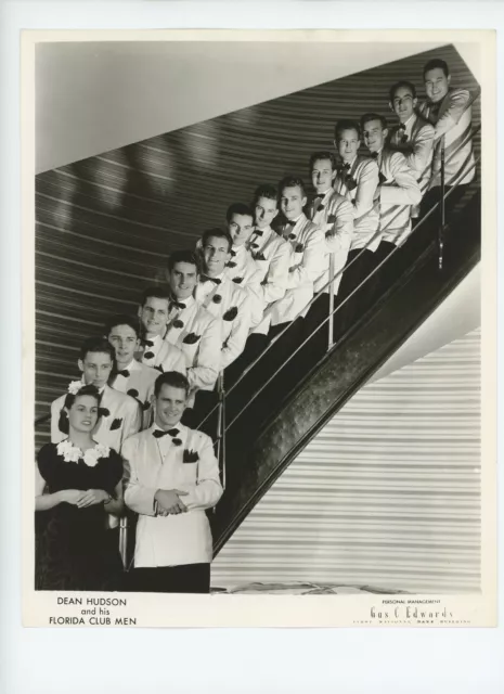 Vintage 8x10 Publicité Photo Dean Hudson Et Ses Floride Club Hommes