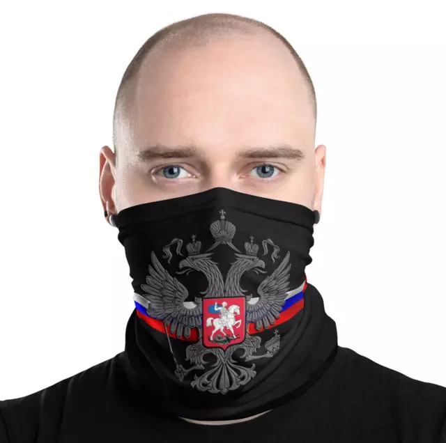 Russian Flag Face Mask - Neck Gaiter, Scarf, Headwear, Russia Headband