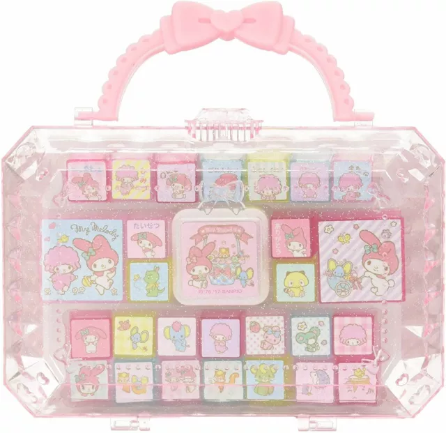 Sanrio Character My Melody Friend Stamp Set With Case Pink Decoration Gift New