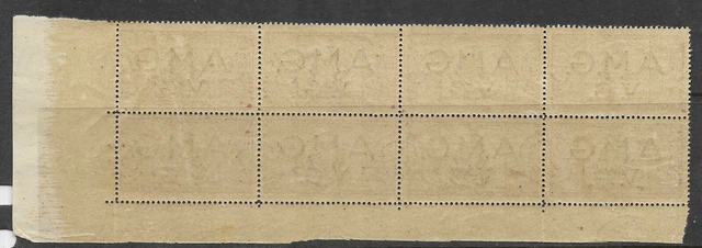 Italy A.M.G. V.G. Scott #1LN13 mint never hinged strip of 8, Venezia Giulia Occu 2