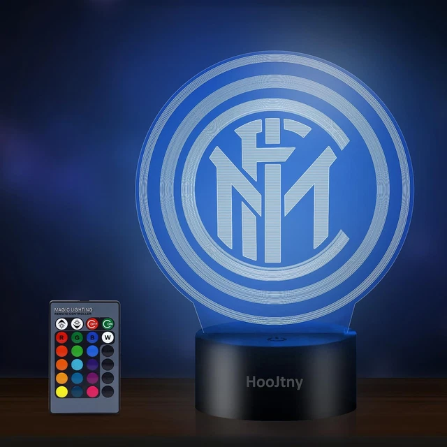 Lampada Da Tavolo 3D Illusion LED A Forma Di Pallone Da Calcio - 16 Colori Con Telecomando E Pulsante Touch - Luce Notturna Per Camera Da Letto Bambini