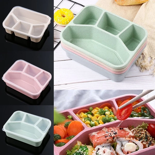 Compartmentalised Container Boxes COMPARTMENTALIZED FOOD FRUIT Container Lunchbox Picnic Storage Boxs ...