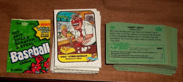 Hit Spit Swear Scratch & Steal Baseball Complete 100 Card Set NM 1991 Confex