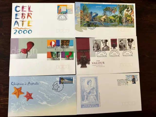 Australia FDC 1999 & 2000 x 6 (4I)