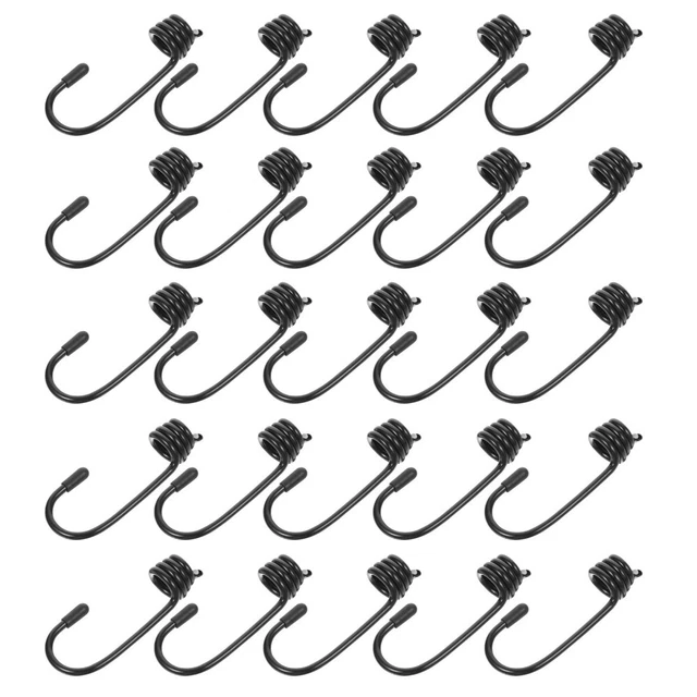 25 piezas ganchos cuerda bungee gancho extremo cordones bungee alambre espiral gancho