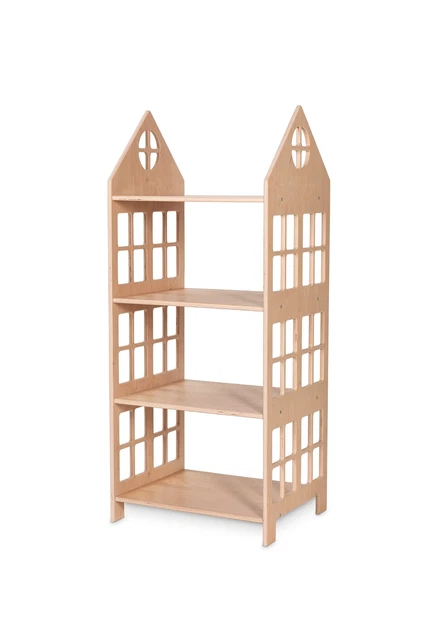 Hecho a mano Madera Niños Habitación Juguete Casa Caja Armario Montessori Estantería Decoración