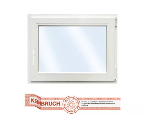 Kunststofffenster 1-flg. RC2 VSG ARON Basic weiß 1150x900 mm DIN Rechts