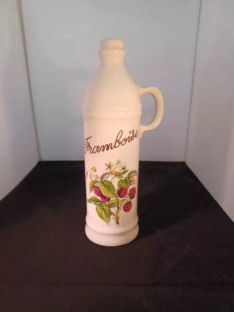 Bouteille à Eau De Vie Framboise En Porcelaine Véritable Revol France 2