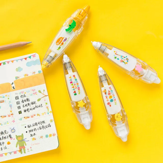 6X Tape Pen DIY Cute Animals Press Type Decorative Correction TapeLTBusinessJP