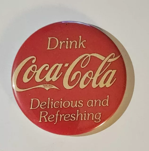 Coca Cola Coke Soda Drink Magnet/Mirror/Pin Back 2.25" Round Vintage Sign