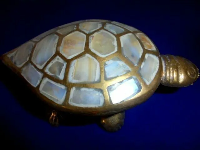 Christmas Brass Turtle Tortoise Trinket Box Ashtray Handicraft Gifts Feng Shui