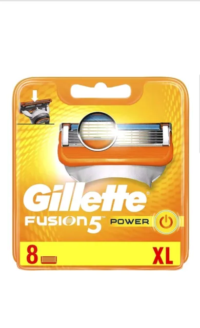 Gillette Hommes Fusion5 Puissance Lames de Rasoir,(2 X 8er Paquet = 16 Pièce) D)