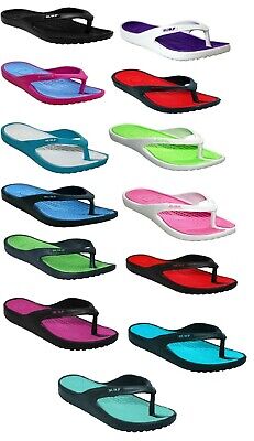 Surf Womens Ladies Slip On Eva Toe Post Beach Summer Pool Flip Flop Sandals Shoes Sizes UK 3-8 