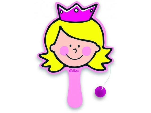 Jeu intérieur, extérieur Balle avec Raquette Jokari bois fille Princesse Tap-Tap