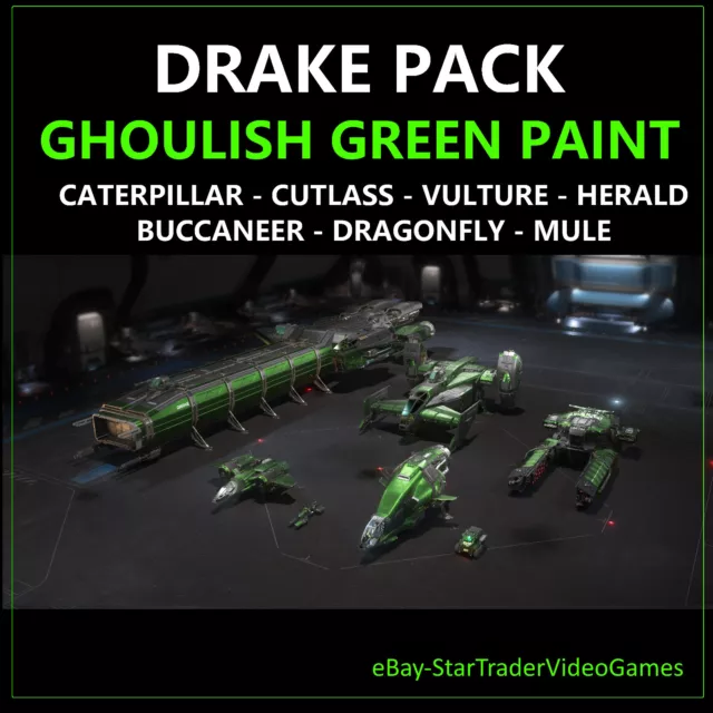 Star Citizen Paints - Drake Pack 7 Ghoulish Green Limited Paint / Skin