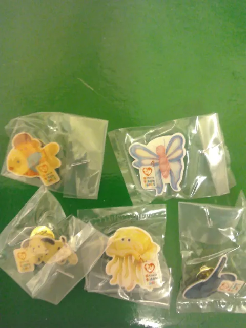ty BEANIE BABY BABIES  5 pin badge set 3