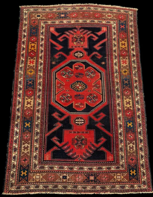 rare antique tapis caucasien Gymyl Kuba / Gabala Caucasian rug 195 x 135cm