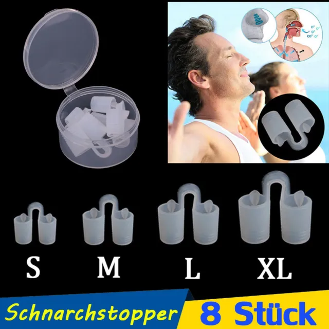 8x Silikon Antischnarch Nasenclip Nasenspreizer Schnarchstopper Anti Schnarchen