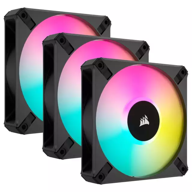 Corsair AF120 RGB Elite Triple Pack Noir | Ventilateur PC 3 ventilateurs