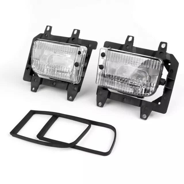 Front Bumper CL Fog Lights Plastic Lens Kit Fit For 85-93 BMW E30 3Series Sedan